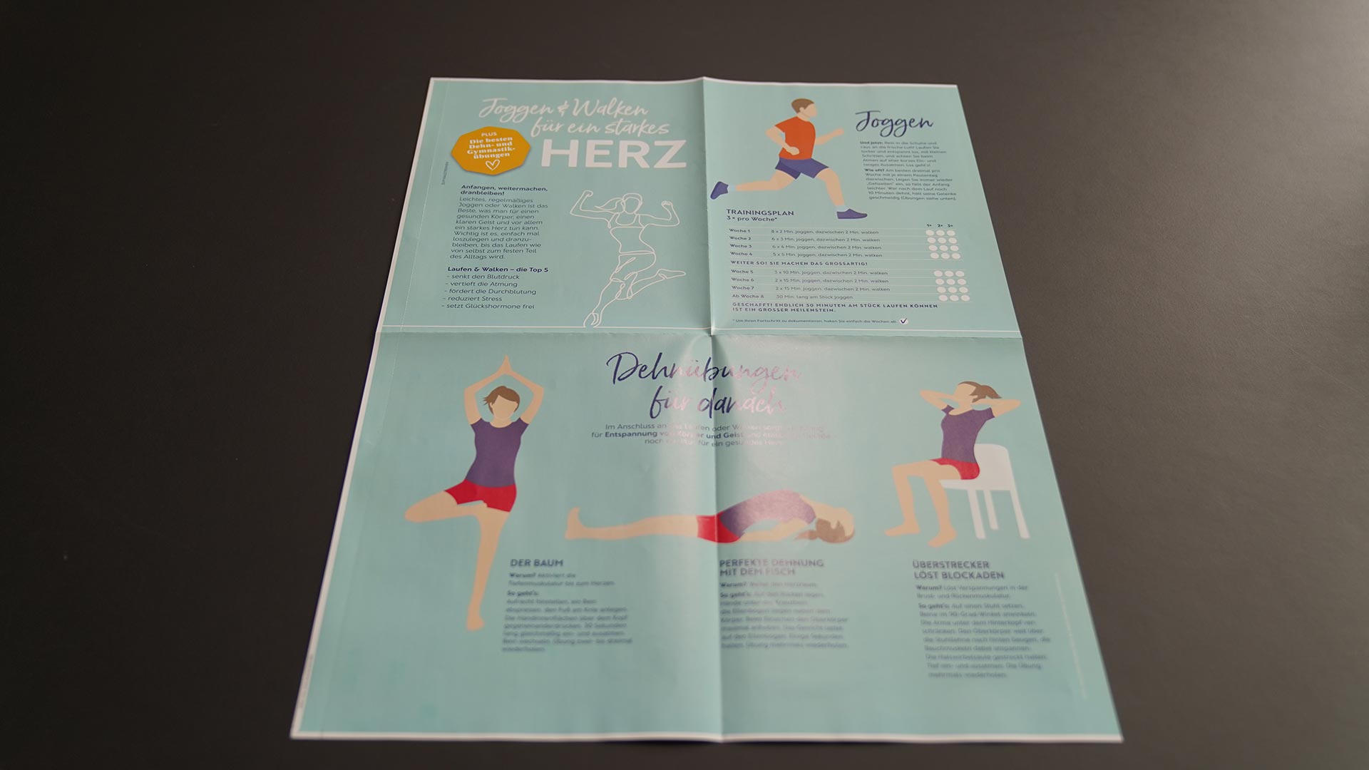 Poster zum Thema Joggen und Walken als Beilage 