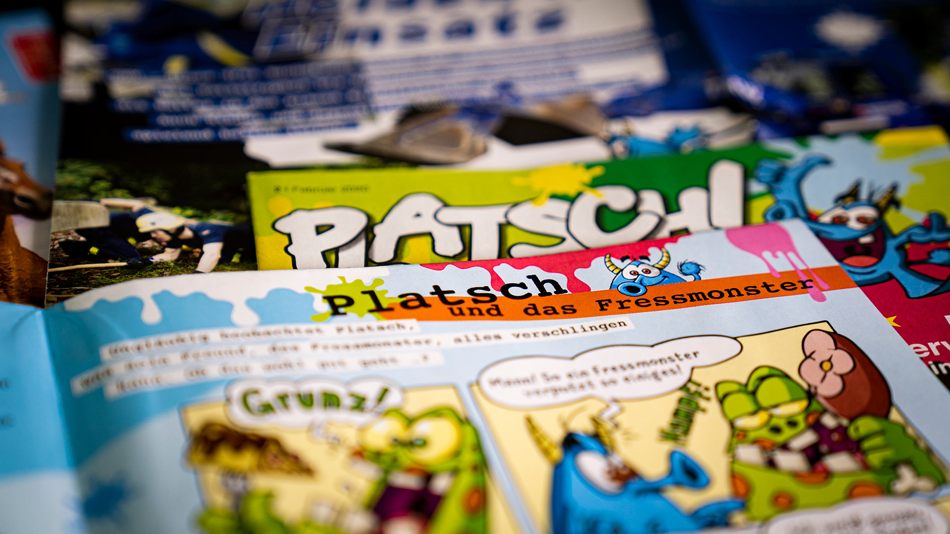 Anschnitte verschiedener Kindercomics