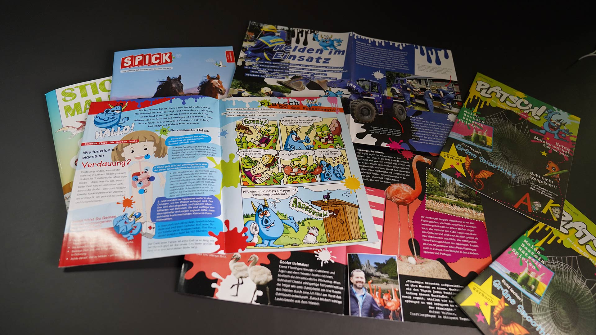 Sammlung unterschiedlicher Kindermagazine
