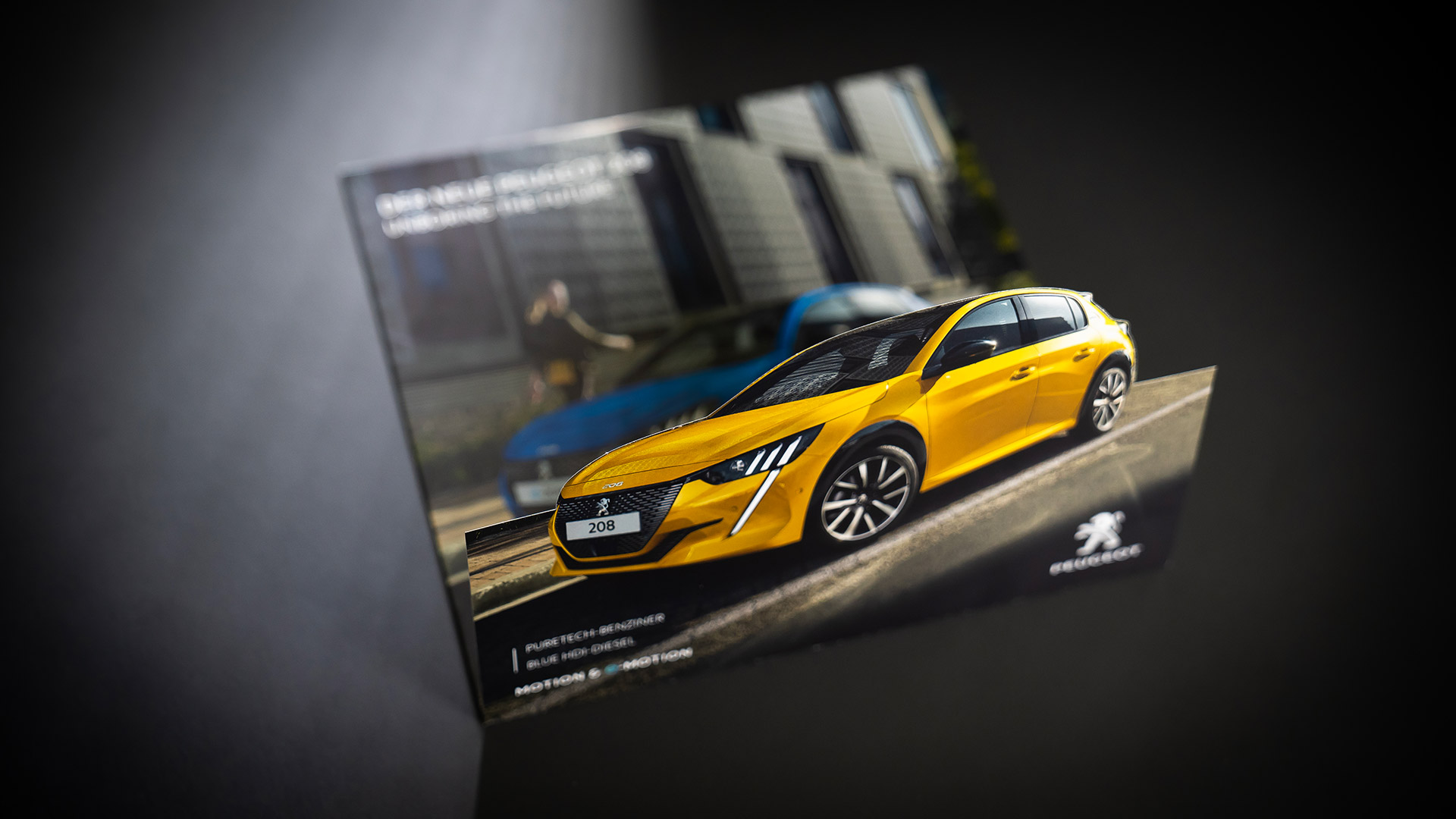 Popup eines Fahrzeuges der Automobilherstellers Peugeot