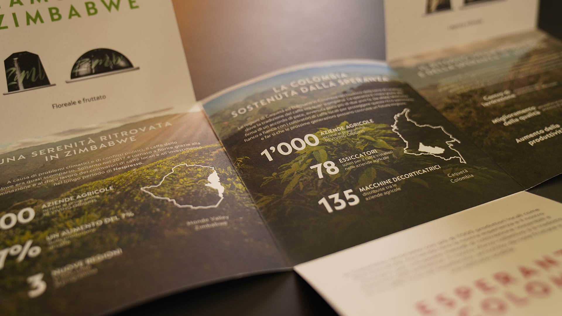 Nespresso Falzflyer mit Kreuzbruch
